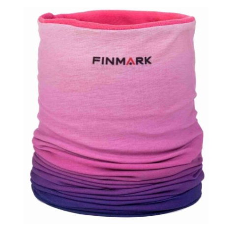 Finmark MULTIFUNCTIONAL SCARF WITH FLEECE Multifunkční šátek, růžová, velikost