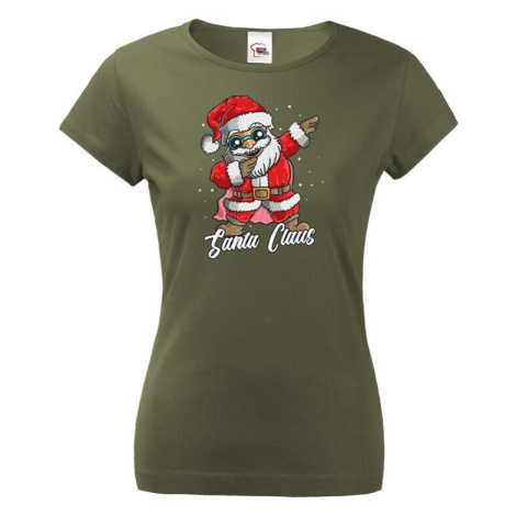 Dámské triko Santa Claus dab dance - vtipné vánoční triko BezvaTriko