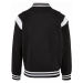 Dětská bunda // Urban Classics / Boys Inset College Sweat Jacket black/white