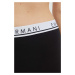 Společenské legíny Emporio Armani Underwear černá barva, s potiskem