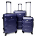 Rogal Tmavě modrý luxusní lehký plastový kufr "Luxury" - M (35l), L (65l), XL (100l)