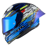 Nexx X.R3R Glitch Racer Blue Neon Přilba
