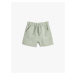 Koton Linen Shorts with Tie Waist, Pockets