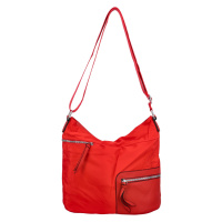 Pohodová dámská koženková kabelka Leire, červená
