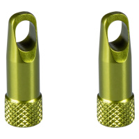 Čepičky galuskového ventilku s klíčem hliník - zelené