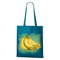 Plátěná taška s potiskem banánů - plátěná taška na nákupy