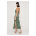 Šaty Abercrombie & Fitch zelená barva, midi