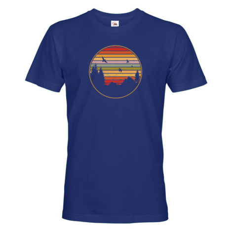 Pánské triko Retro sunset - triko pro milovníky cestování BezvaTriko