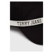 Bavlněná baseballová čepice Tommy Jeans černá barva, s potiskem