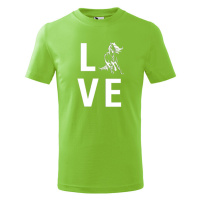 Dětské tričko pro milovníky koní s potiskem, který zobrazuje lásku ke koním