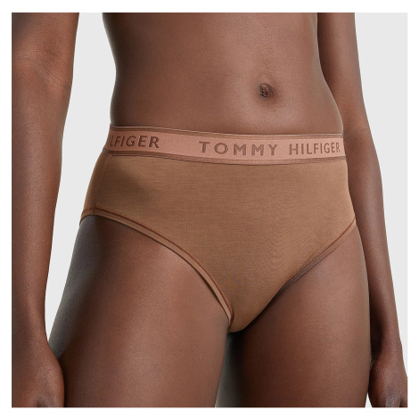 Hnědé kalhotky Hilfiger Modal–High Waist Bikini Tommy Hilfiger