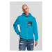 Mikina karl lagerfeld jeans klj regular zip-up hoody carribean sea