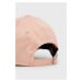 Bavlněná baseballová čepice New Era růžová barva, s aplikací