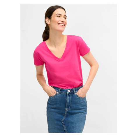 Tmavě růžové basic tričko ORSAY
