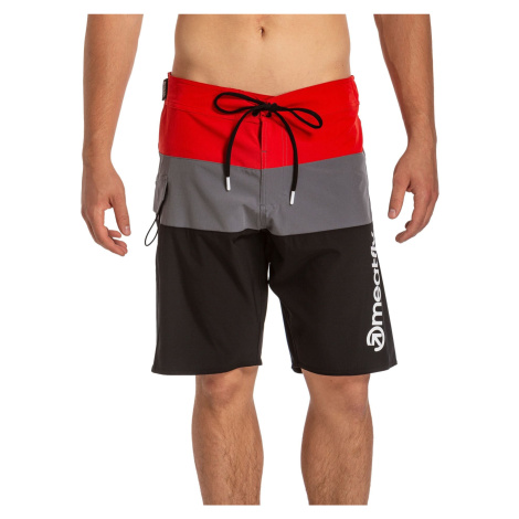 Meatfly pánské plavky Mitch Boardshorts 21" Red Stripes | Červená