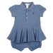 Polo Ralph Lauren SS PEPLUM BU-ONE PIECE-SHORTALL Modrá