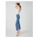 Koton Slim Fit Normal Waist Flared Leg - Victoria Crop Jean