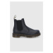 Kožené kotníkové boty Dr. Martens 2976 dámské, černá barva, na plochém podpatku, 27100001