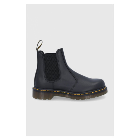 Kožené kotníkové boty Dr. Martens 2976 dámské, černá barva, na plochém podpatku, 27100001 Dr Martens