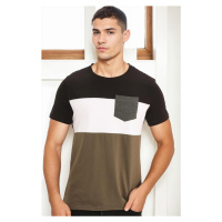 T8592 DEWBERRY MEN'S T-SHIRT-DARK BLACK