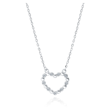 OLIVIE Stříbrný náhrdelník SRDÍČKO 5201