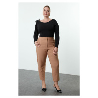 Trendyol Curve Mink Cigarette Woven Fabric Pants