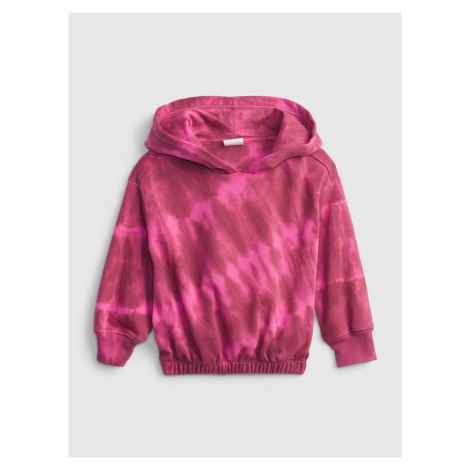 Růžová holčičí mikina tie dye hoodie GAP