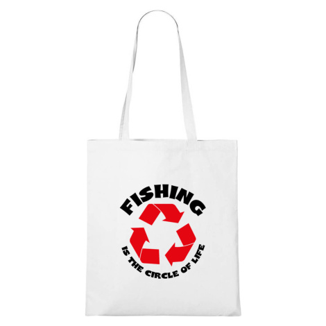 DOBRÝ TRIKO Bavlněná taška s potiskem Fishing Barva: Bílá