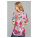 QVC IN-PRINT tričko s květy Barva: Růžová, Mezinárodní
