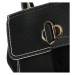 Kufříková dámská koženková kabelka do ruky Mauricia, černá