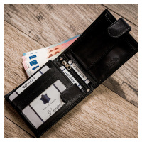Pánská kožená peněženka Rovicky R-RM-11L-GCL černá