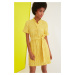 Trendyol Yellow Belt Textured Fabric Dress