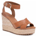 Tommy Hilfiger Tommy Hilfiger dámské hnědé espadrilky Raffia High Wedge Sandal