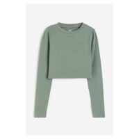 H & M - Žerzejové triko's dlouhým rukávem - zelená