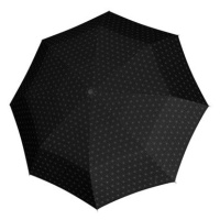 Doppler Fiber Havanna Black&White - dámský skládací deštník, černá, geometrický / abstraktní