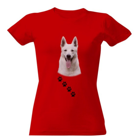 Dámské tričko Bílý švýcarský ovčák