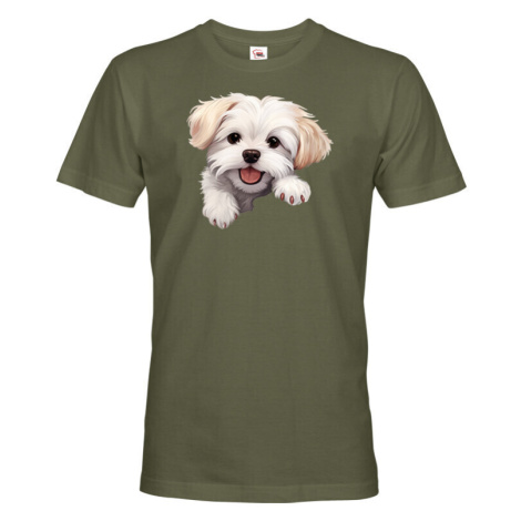 Pánské tričko s potiskem Maltézsky psík - vtipné tričko BezvaTriko