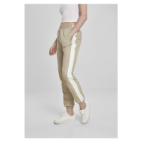 Ladies Piped Track Pants - concrete/electriclime