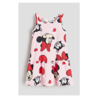 H & M - Bavlněné šaty's potiskem - růžová