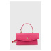 Kožená kabelka Patrizia Pepe růžová barva