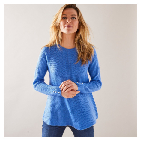 Rozšířený pulovr, hladký pletený vzor Blancheporte