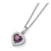 Oliver Weber Romantický stříbrný náhrdelník Srdce se zirkony Swarovski Forever 61164 FUX (řetíze