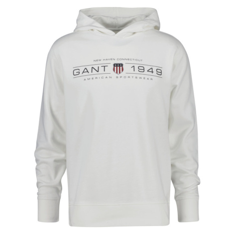 MIKINA GANT GRAPHIC HOODIE EGGSHELL