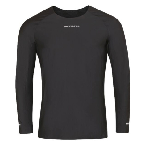 PROGRESS SKINNER LS Pánské lepené sportovní triko, černá, velikost