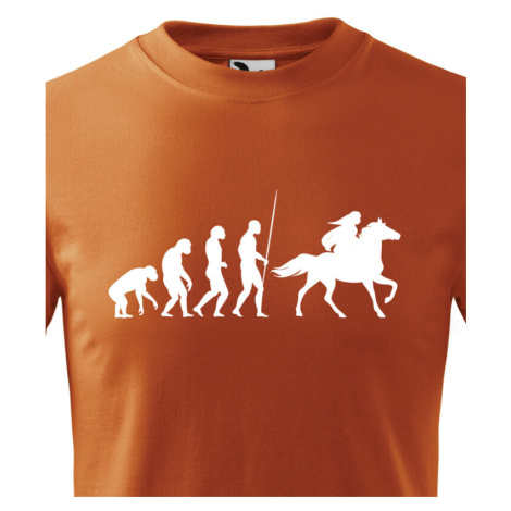 Dětské tričko pro milovníky koní - Evoluce jezdkyně - skvělý dárek BezvaTriko