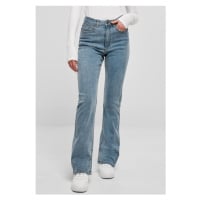 Dámské kalhoty // Urban Classics / Ladies Highwaist Straight Slit Denim Pants ti