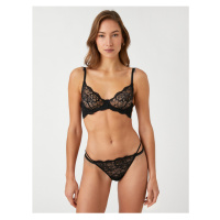 Koton Lace Brassiere Underwired Unpadded, Capless With Metal Accessories.