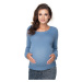 Klasický těhotenský svetr s kulatým výstřihem 40041 PeeKaBoo