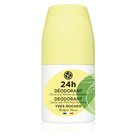 Yves Rocher 24 H kuličkový deodorant roll-on Citrus & Mint 50 ml