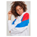 Urban Classics Ladies Oversize 3-Tone Block Hoody wht/firered/brightblue